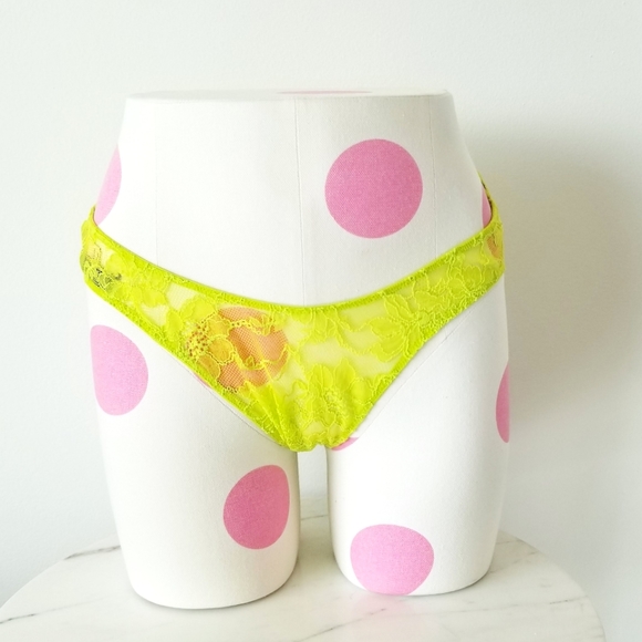 Victoria's Secret Very Sexy Shine Strap Neon Lace Brazilian Panty Rhines… - Picture 2 of 12